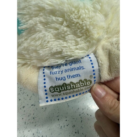 Squishable Cuttlefish Plush White Blue 7" Tall 12" Long Aqua Fish Sea Creature - Picture 6 of 10